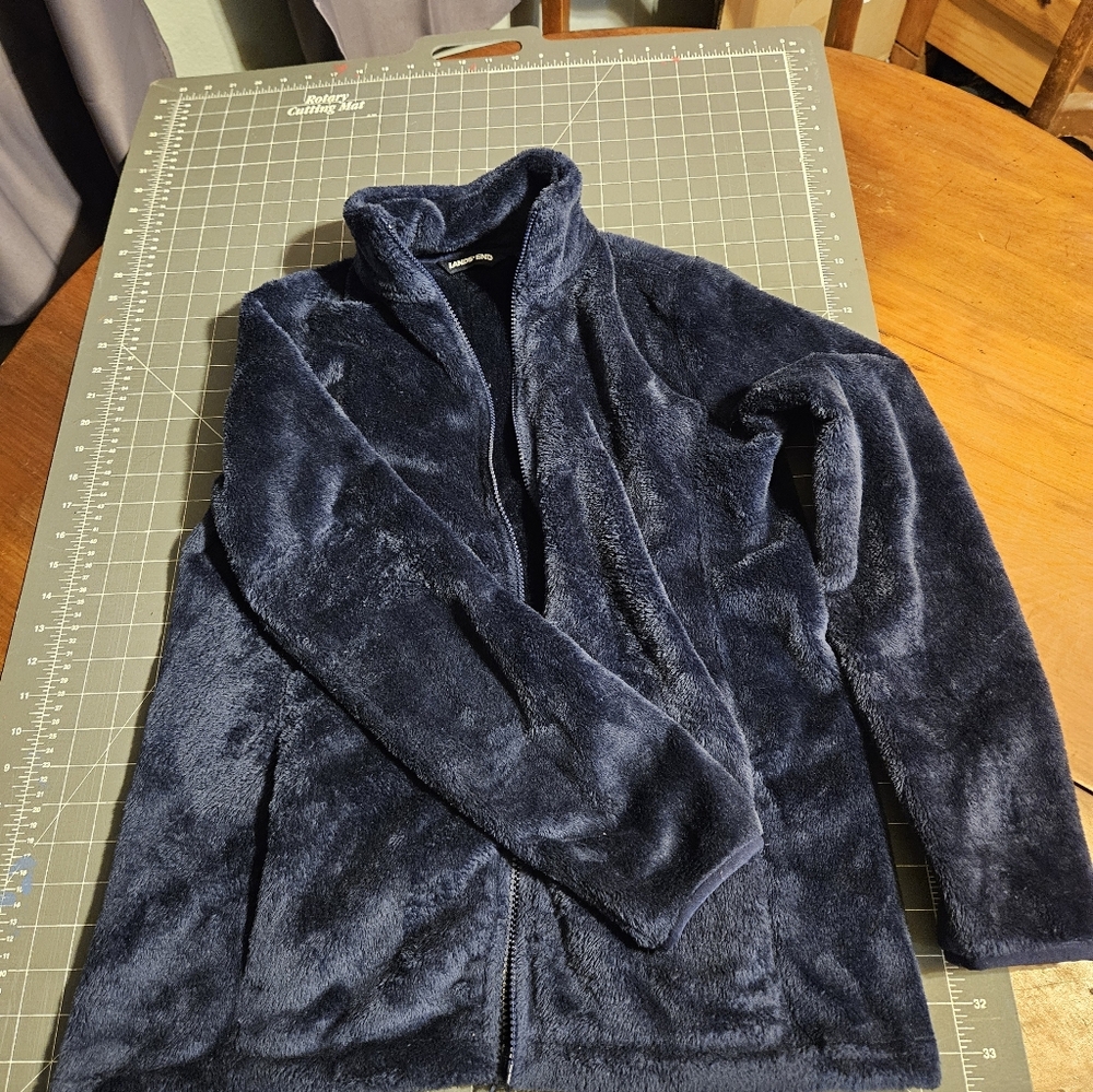Lands' End Ladies Fleece Coat, M
